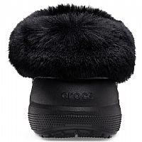 Crocs με ψηλή σόλα και γούνα