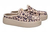 HEY DUDE Καστόρινα mules με ελαφριά σόλα και animal print.