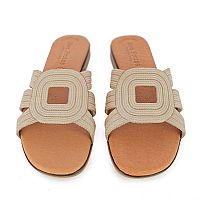 EVA FRUTOS Δερμάτινο, flat πέδιλο