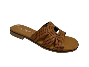 EVA FRUTOS Δερμάτινο, flat πέδιλο