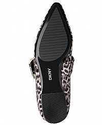 DKNY Μπαλαρίνες σε μυτερή γραμμή με τύπωμα λέοπαρ και στρας