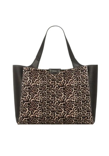 DKNY Μεγάλη τσάντα με θήκες ξεχωριστές και animal print.