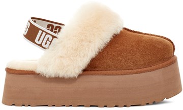 UGG Δίσολη παντόφλα με λάστιχο και γούνα