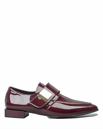 WALL STREET Flat παπούτσι από λουστρίνι με velchro