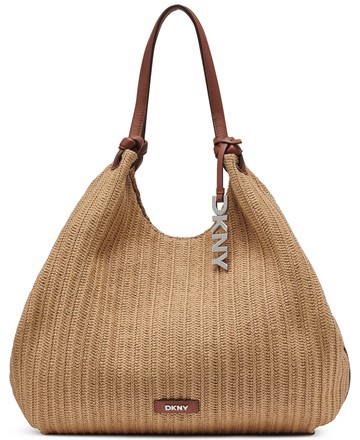 DKNY Μεγάλη τσάντα ώμου από ψάθα