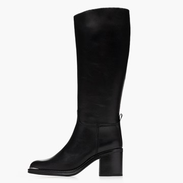 ALPE Δερμάτινη μπότα με μεσαίο τακούνι