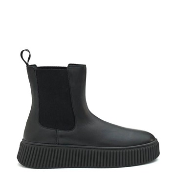 FRAU Δερμάτινο, chelsea μποτάκι με ρίγες στη σόλα