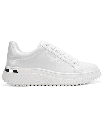 DKNY Γυναικεία, λευκά sneakers με τύπωμα κροκό