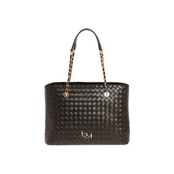 BY BYBLOS Μεγάλη τσάντα ώμου από πλεκτό υλικό
