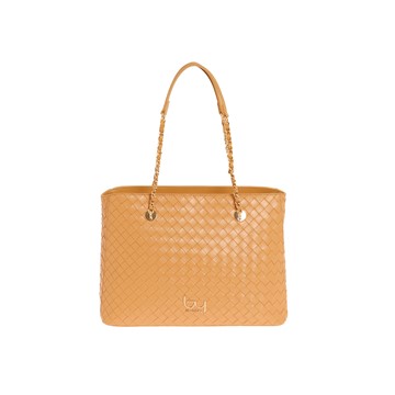 BY BYBLOS Μεγάλη τσάντα ώμου από πλεκτό υλικό