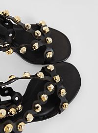 CARRANO Πέδιλα με ψηλό τακούνι και χρυσά αξεσουάρ