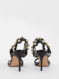 CARRANO Πέδιλα με ψηλό τακούνι και χρυσά αξεσουάρ