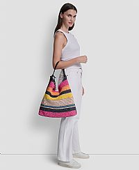 DKNY Τσάντα ώμου hobo από πολύχρωμη ψάθα