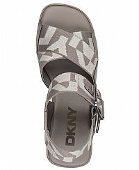 DKNY Πέδιλο φαρδύ τακούνι και logo.