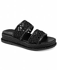 DKNY Flatforms πέδιλα από πλεκτό ύφασμα.