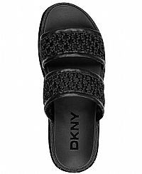 DKNY Flatforms πέδιλα από πλεκτό ύφασμα.
