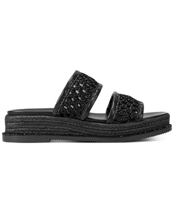 DKNY Flatforms πέδιλα από πλεκτό ύφασμα.