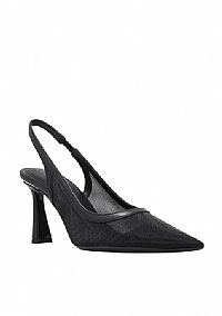 DKNY Slingback από διαφάνεια και σταθερό τακούνι.