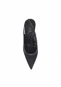 DKNY Slingback από διαφάνεια και σταθερό τακούνι.