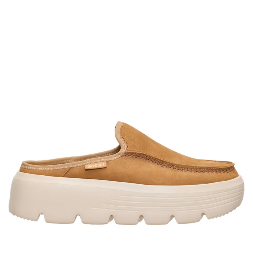 HEYDUDE Δερμάτινα mules από ponny skin με τύπωμα αγαλάδας