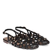 WALL STREET Δερμάτινα, τρυπητά slingbacks με τρουκς.