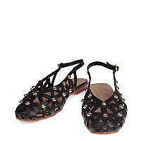 WALL STREET Δερμάτινα, τρυπητά slingbacks με τρουκς.