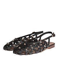 WALL STREET Δερμάτινα, τρυπητά slingbacks με τρουκς.