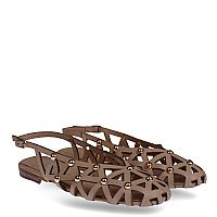 WALL STREET Δερμάτινα, τρυπητά slingbacks με τρουκς.