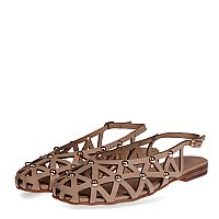WALL STREET Δερμάτινα, τρυπητά slingbacks με τρουκς.