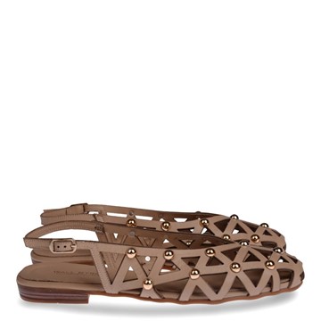 WALL STREET Δερμάτινα, τρυπητά slingbacks με τρουκς.