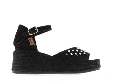 VIDORRETA Espadrilles πέδιλα με στρας μεσαίου ύψους.